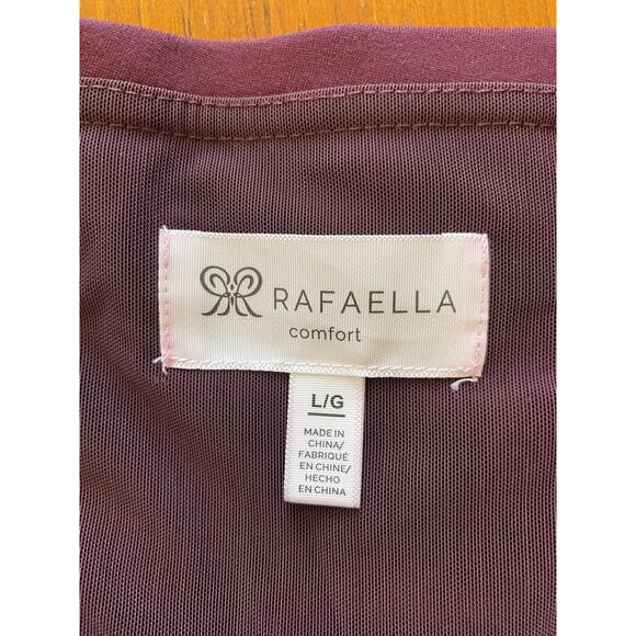 Rafaella Comfort Womens Large Dress Pants Maroon Red Stretch Straight Pull On - Picture 4 of 9